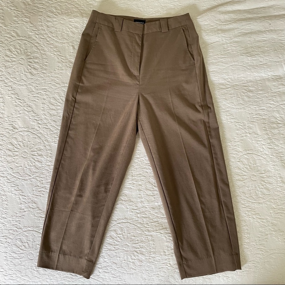 Frank & Oak Alice straight leg ankle crop trouser- size 10